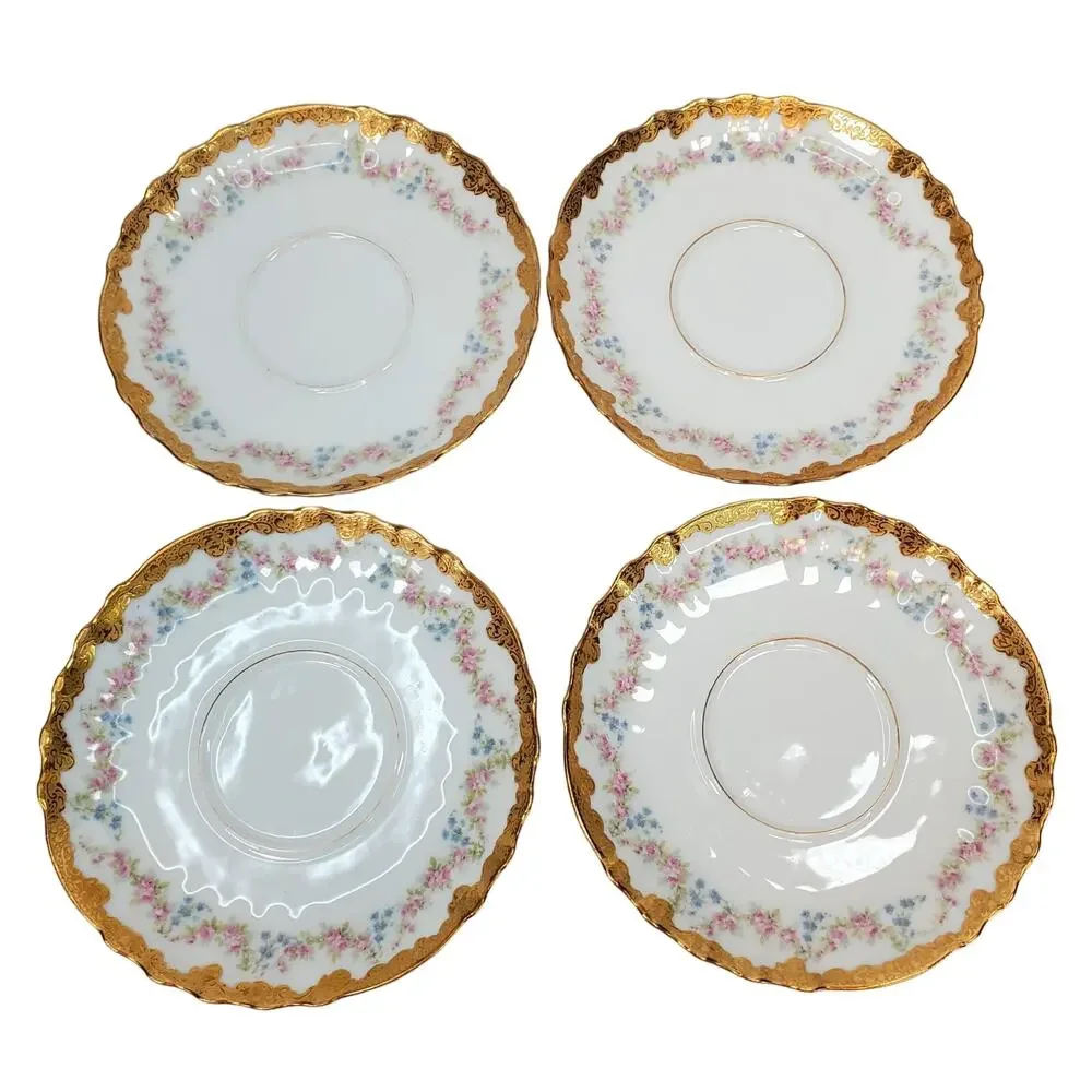 Antique Tiffany & Co NY Theodore Haviland Limoges Porcelain Bouillon Cups Saucer